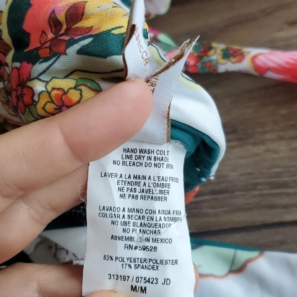 NEW Becca Womens Emma Top+Bottom Swim Bikini sz M